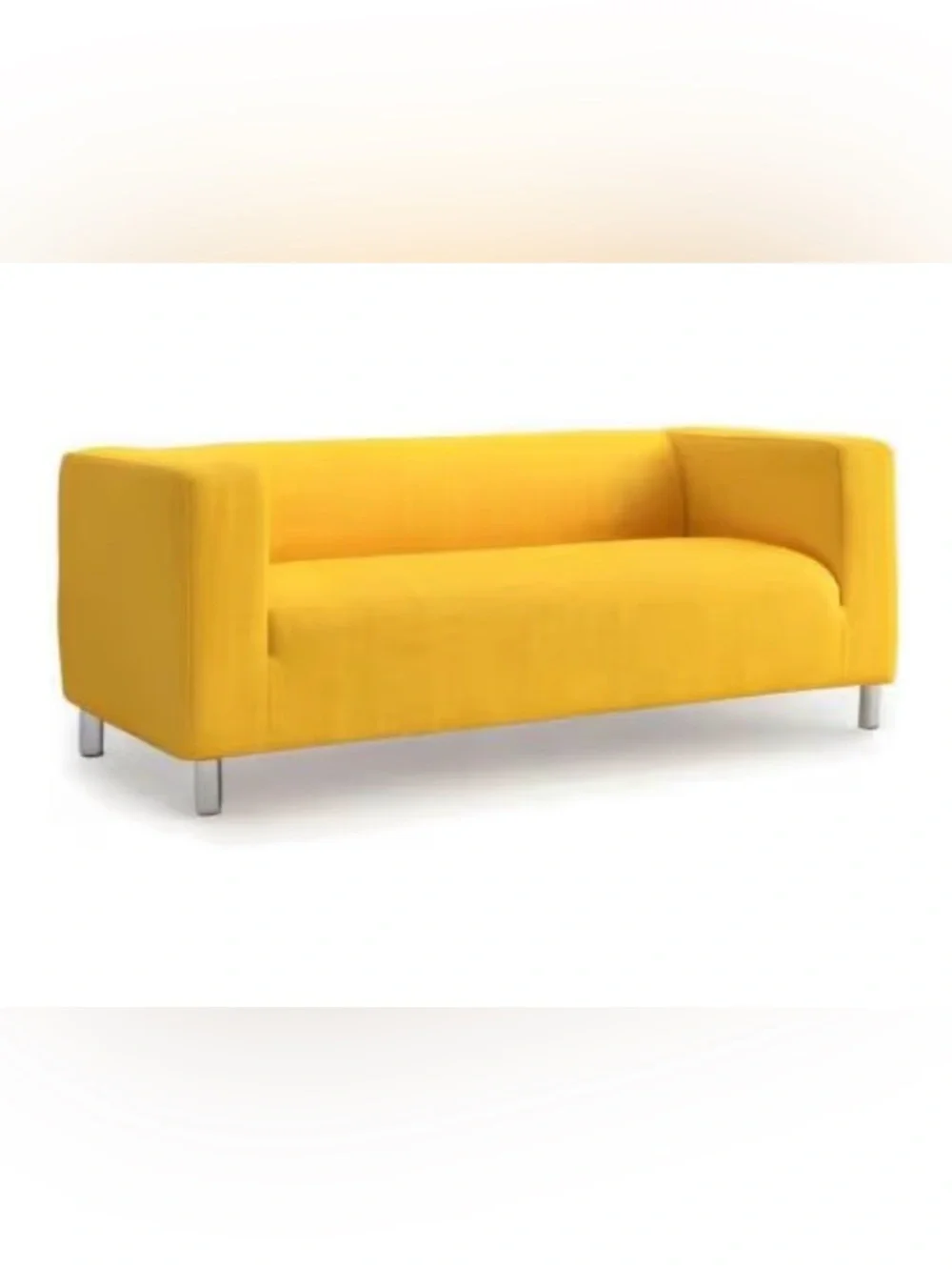 Yellow Modern Two-Seater Sofa Cover
